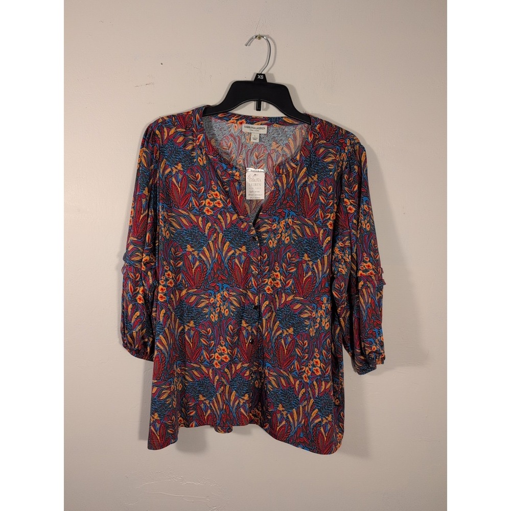 Sabrina Lauren New York Multicolor Blouse Size‎ L New